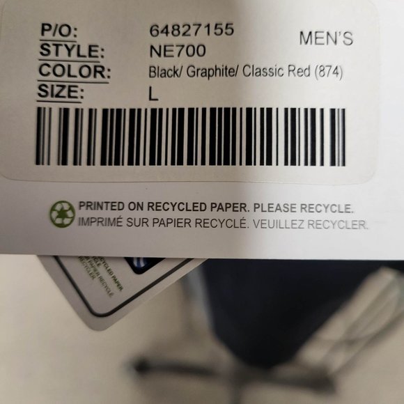 North End Apparel Interactive Colour Block Shell, Large, Black/Graphite/Red - Picture 6 of 10